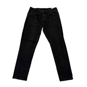 Denim‎ Co Slim Fit Jeans Mens W38 L30 Black Excellent Lycra Stretch Distressed